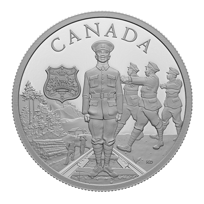 A picture of a 2023 Fine Silver Coin - Commemorating Black History: No. 2 Construction Battalion